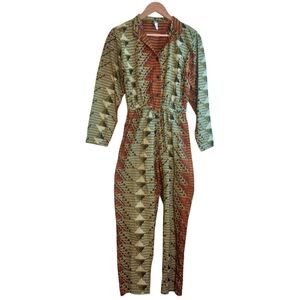 NWT Fahari Bazaar Sustainable Artsy Sz S Hand-dyed Handwoven Cotton Jumpsuit